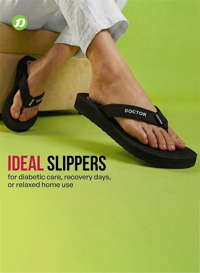DOCTOR EXTRA SOFT Comfort Flip Flops for Women | Soft Cushion Comfortable Daily Wear Anti Slip Lightweight Slippers | Doctor Extra Soft D-16 - Image 4